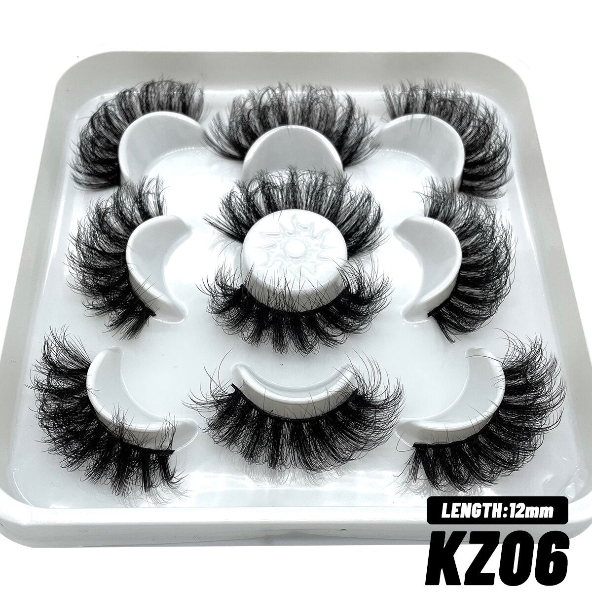 5/10 pairs 3D Faux Mink Eyelashes Long Lasting Fluffy Mink Lashes Dramatic Volume Lashes Extension Thick Long