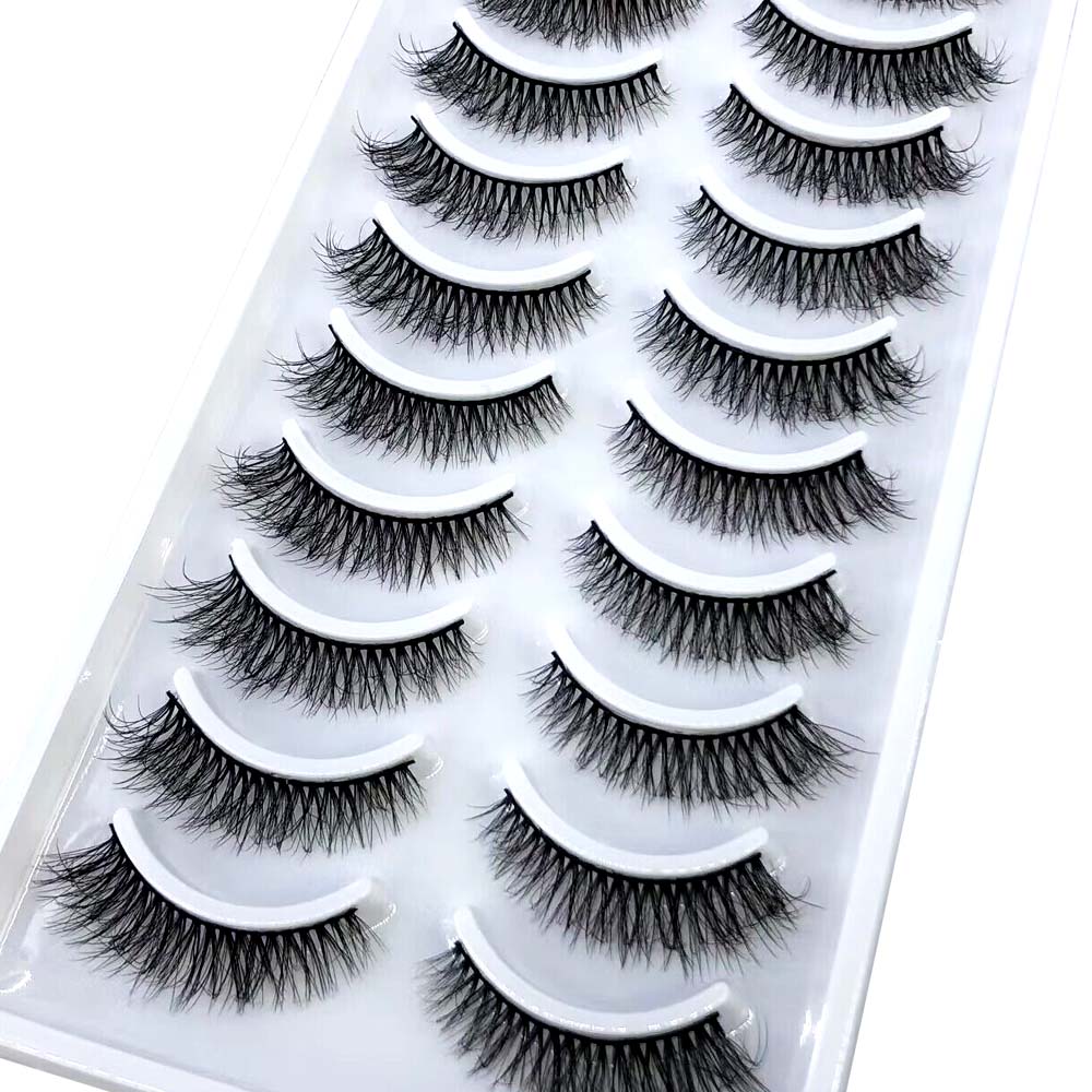 10pairs eyelashes soft fluffy lashes false eyelashes dramatic 3d mink lashes lash extension 3d cilios faux cils