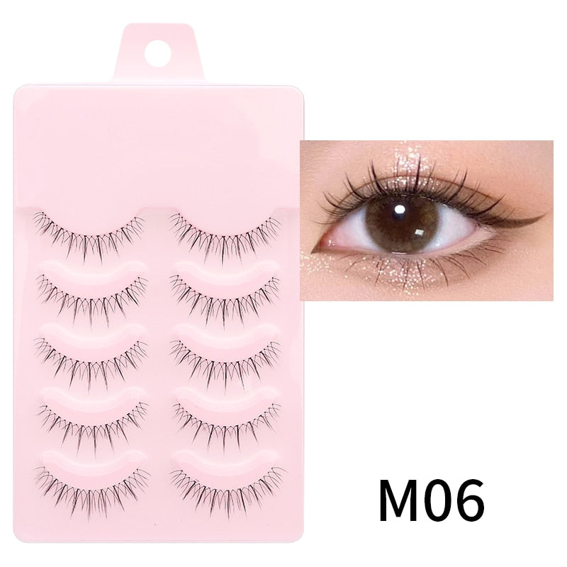 Manga Lashes Natural False Eyelashes 5pair Fake Lash Korean Lashes Natural Lash