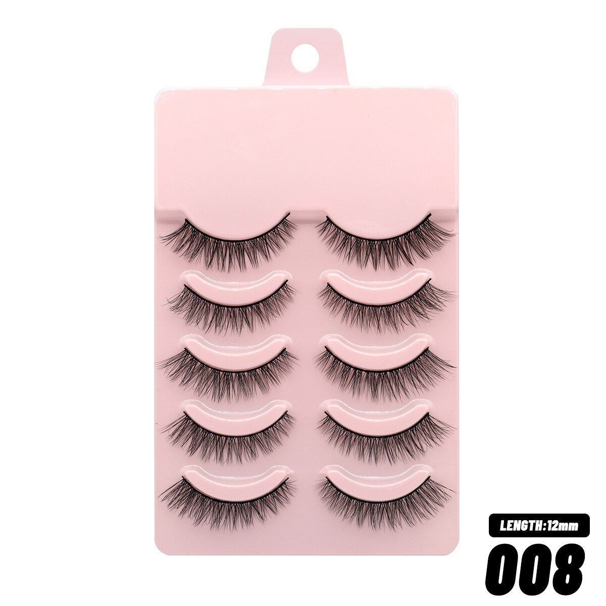 5 Pairs Eyelashes Manga Lashes Natural Cosplay False Lashes Fluffy Soft Cross Fairy Little Devil Lashes Extension