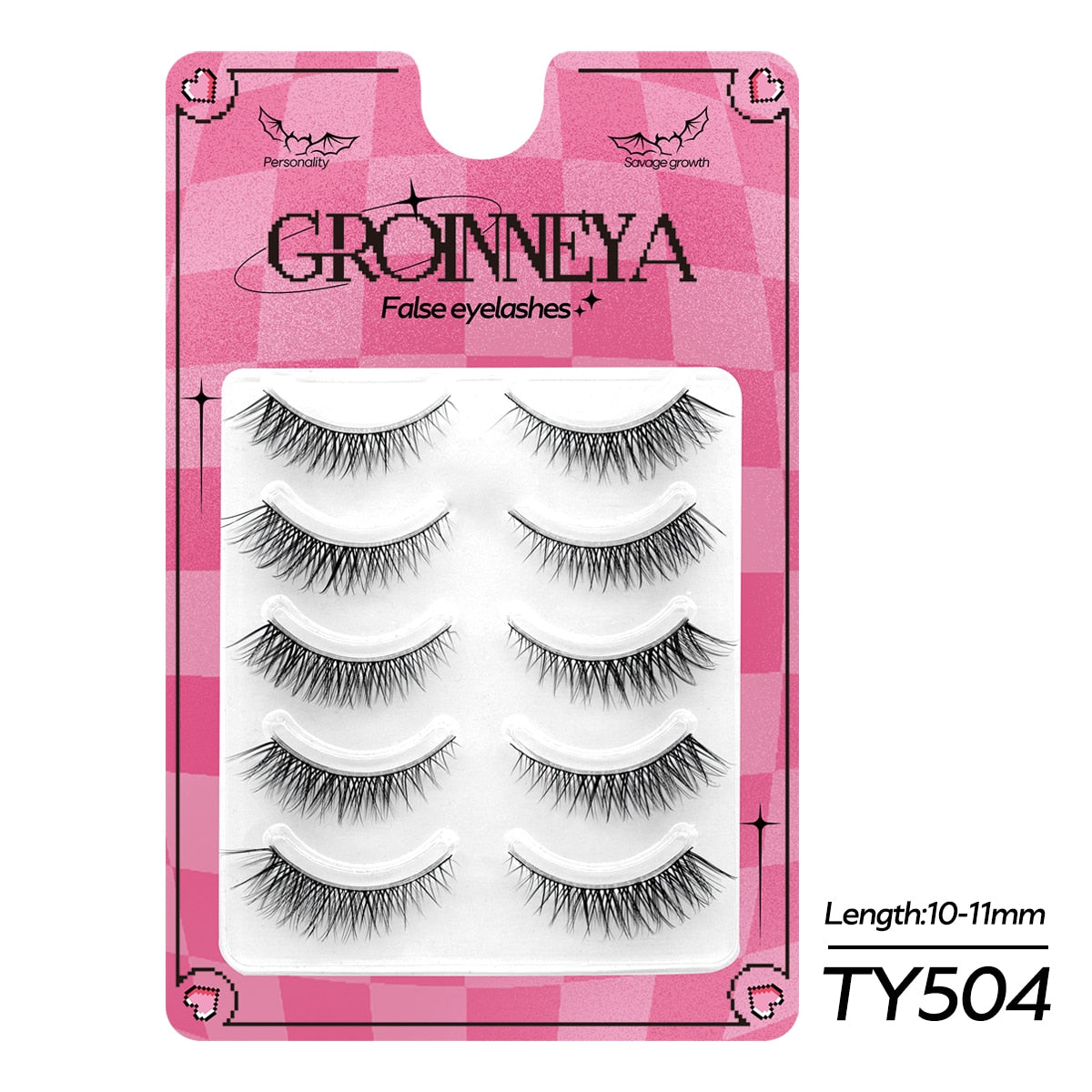 Manga Lashes Natural Long 3D Wispy Mink Eyelashes Fluffy Eye Lashes 5 Pairs Fake Eyelashes