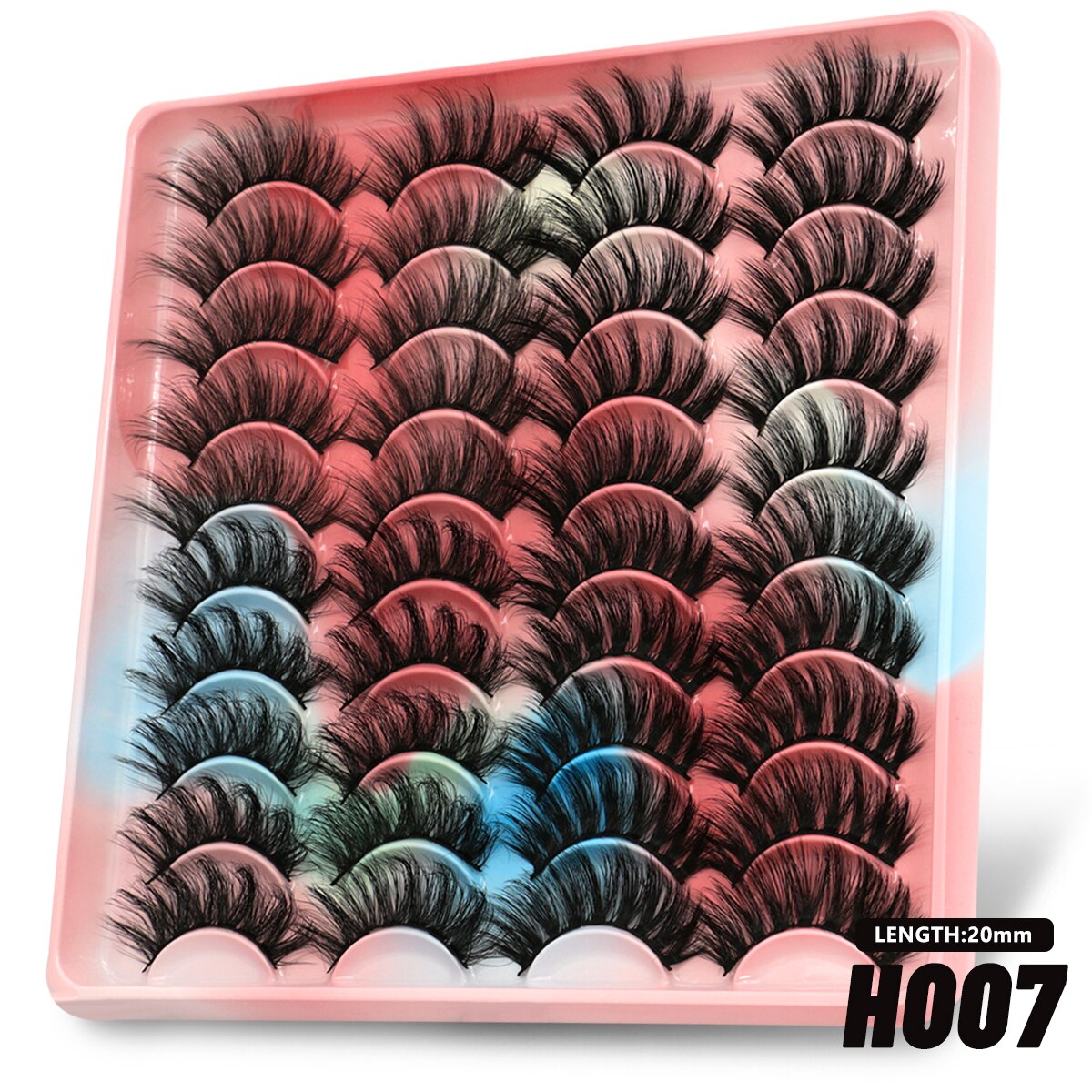 Russian Strip Lashes 5/10/20 Pairs Fluffy Mink Lashes 3D False Eyelashes Russian Eyelashes D Curl Fake Eyelashes