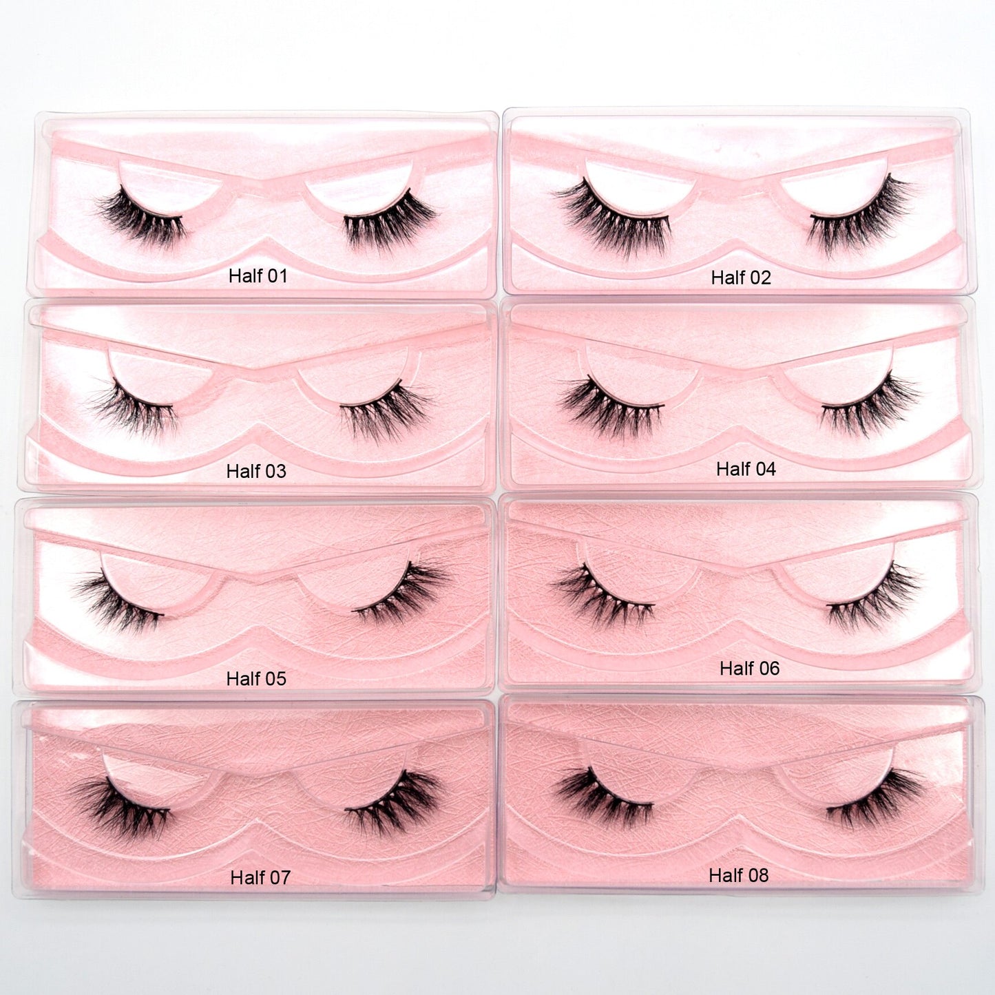 Half Mink Lashes False Eyelashes Hand Up Natural Long Mink Lashes Cruelty Free Crisscross Fake Eyelashes