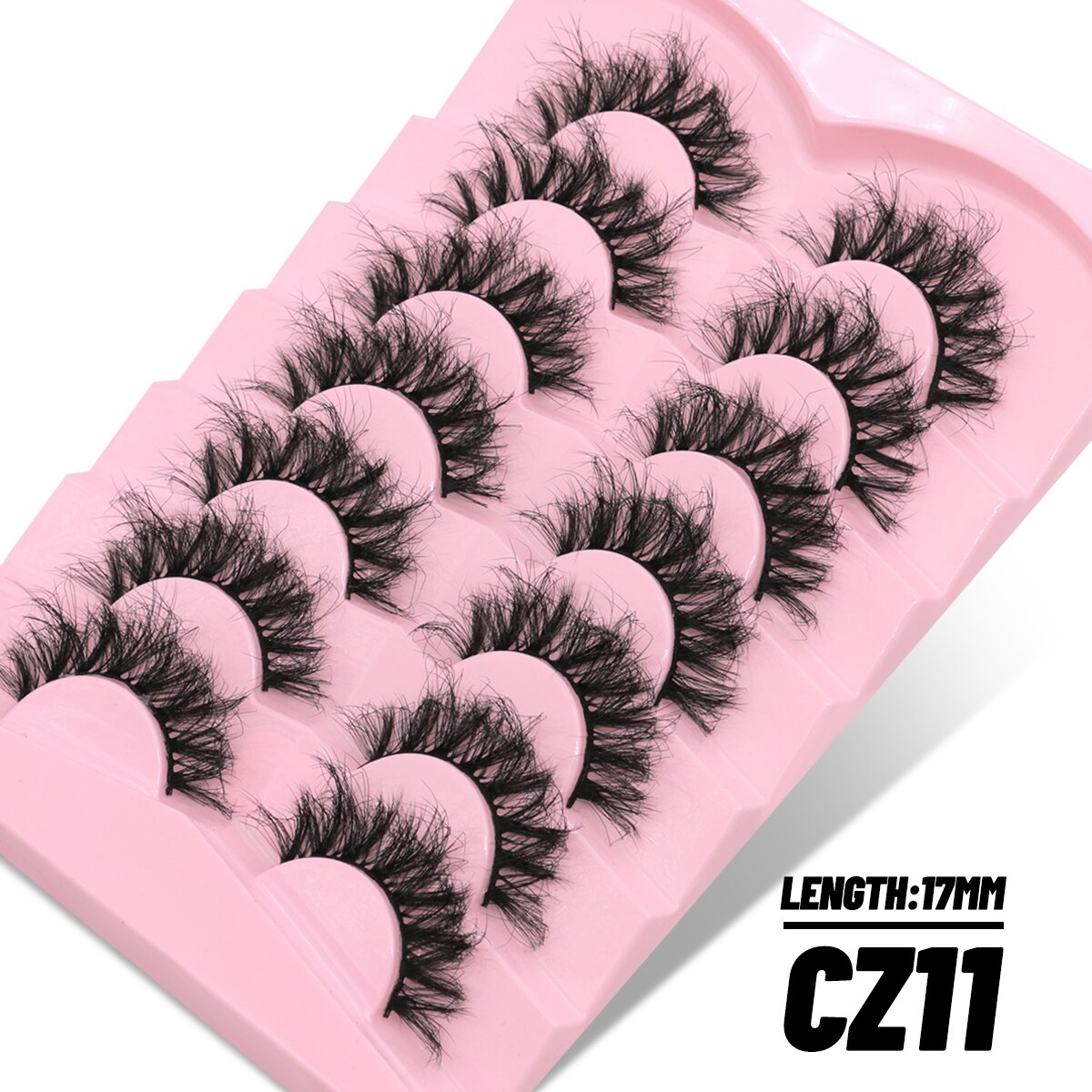 7 Pairs Fluffy Mink Lashes Eyelashes Thick Long Faux Mink Eyelashes Long Lasting Dramatic Volume lashes Extension