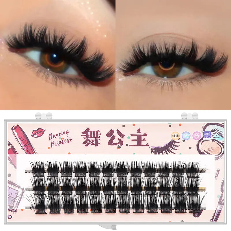 Manga Lashes 3 Rows 3D Faux Mink Lashes Natural False Eyelashes Anime Lashes Soft Light Natural Eyelashes Extension
