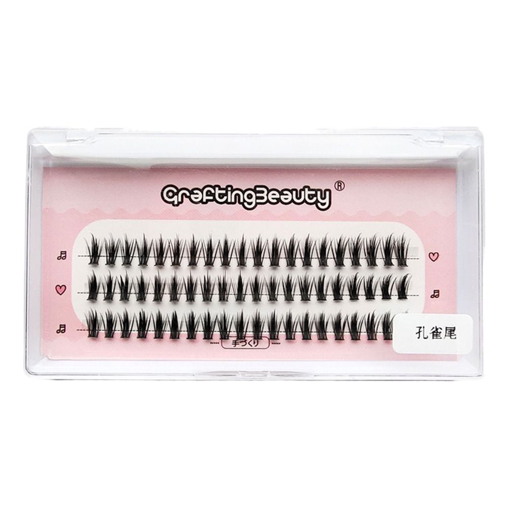 3 Rows Segment Lashes Manga False Eyelashes 3D Cluster Individual Eyelashes Thick Dramatic DIY False Eyelashes