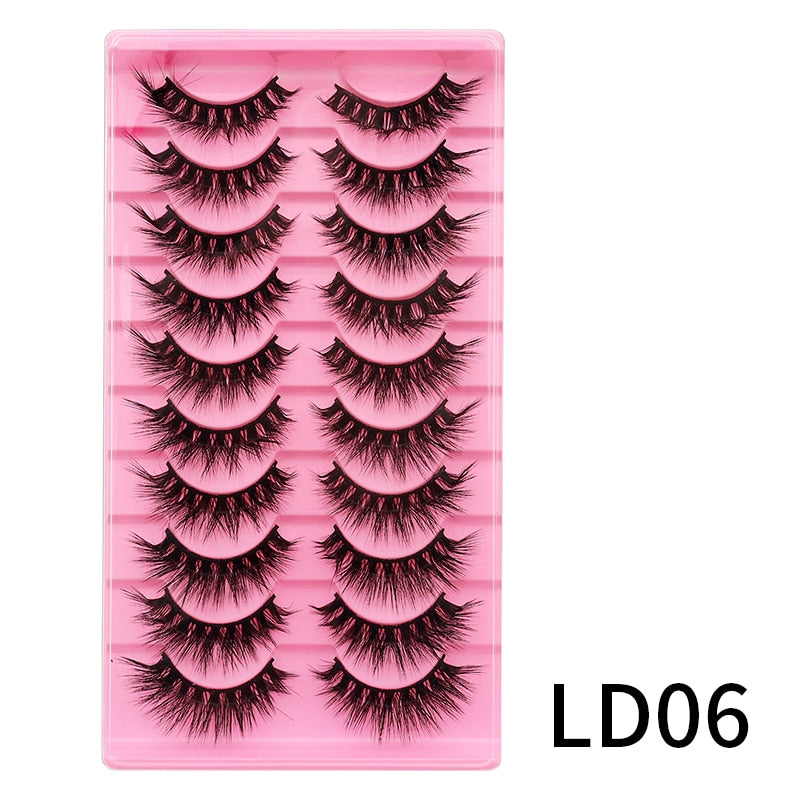 Lash L Warp Full Strip Eyelashes Korean Beauty Manga Lashes Fluffy