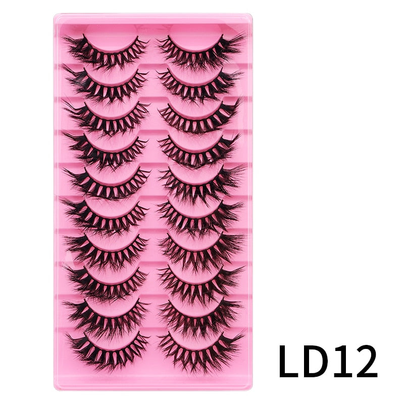 Lash L Warp Full Strip Eyelashes Korean Beauty Manga Lashes Fluffy