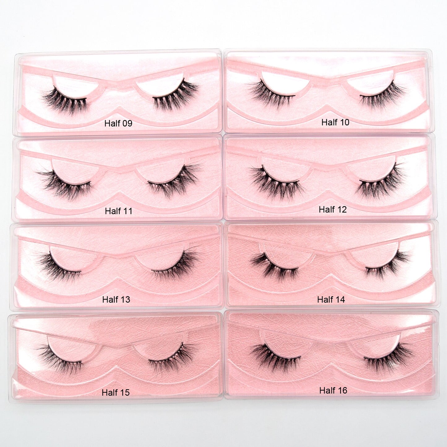 Half Mink Lashes False Eyelashes Hand Up Natural Long Mink Lashes Cruelty Free Crisscross Fake Eyelashes