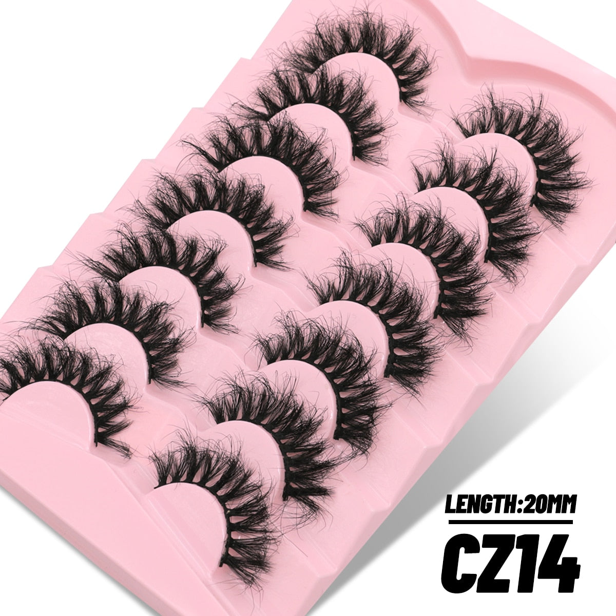 7 Pairs Fluffy Mink Lashes Eyelashes Thick Long Faux Mink Eyelashes Long Lasting Dramatic Volume lashes Extension