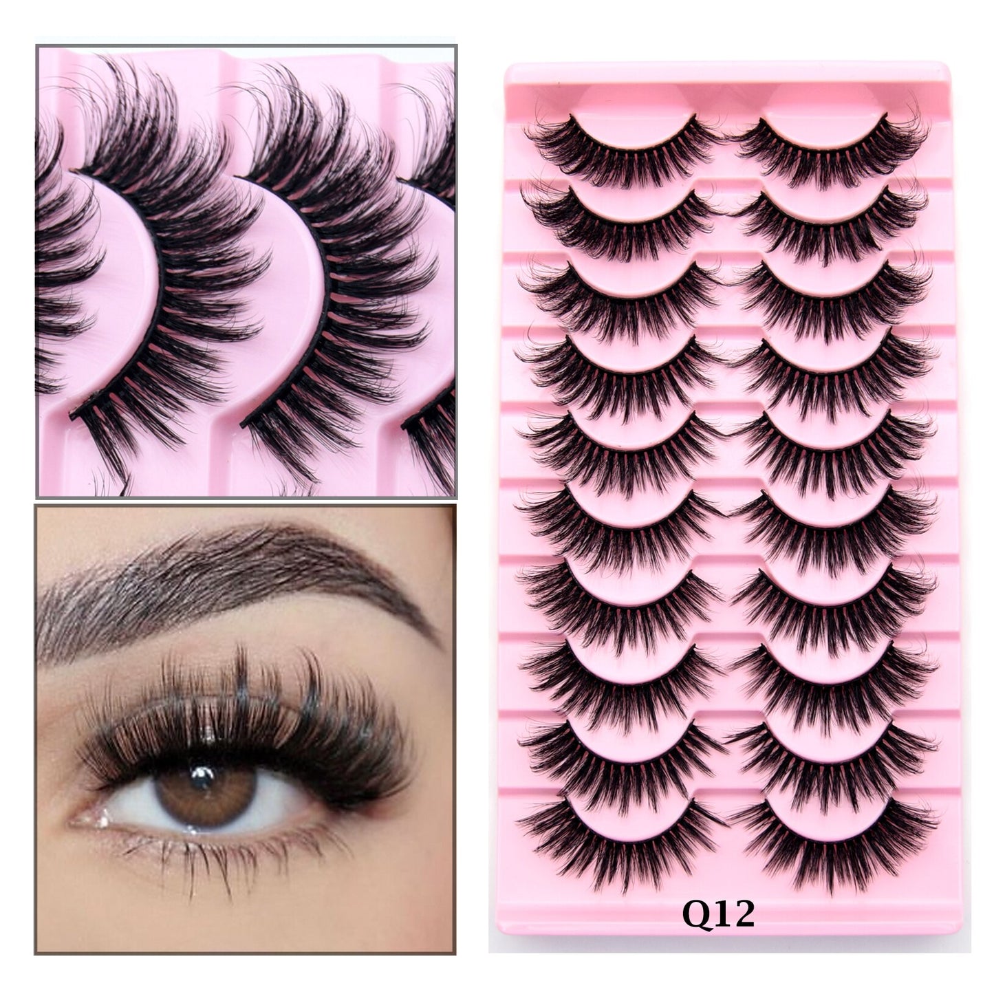 Lashes 3/5/10 pairs 3D Faux Mink Lashes Wispy Natural False Eyelashes Dramatic Volume Lashes Eyelash Extension