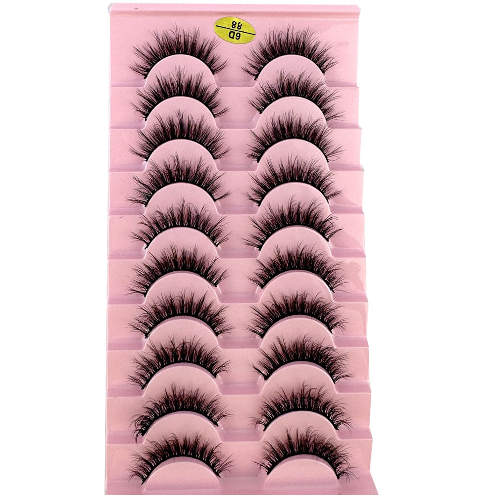 10pair 3D Mink Lashes Cruelty free Eyelashes Makeup maquillaje False Eyelashes 6D Fluffy Fake Lashes Thick Faux Cils Maquiagem