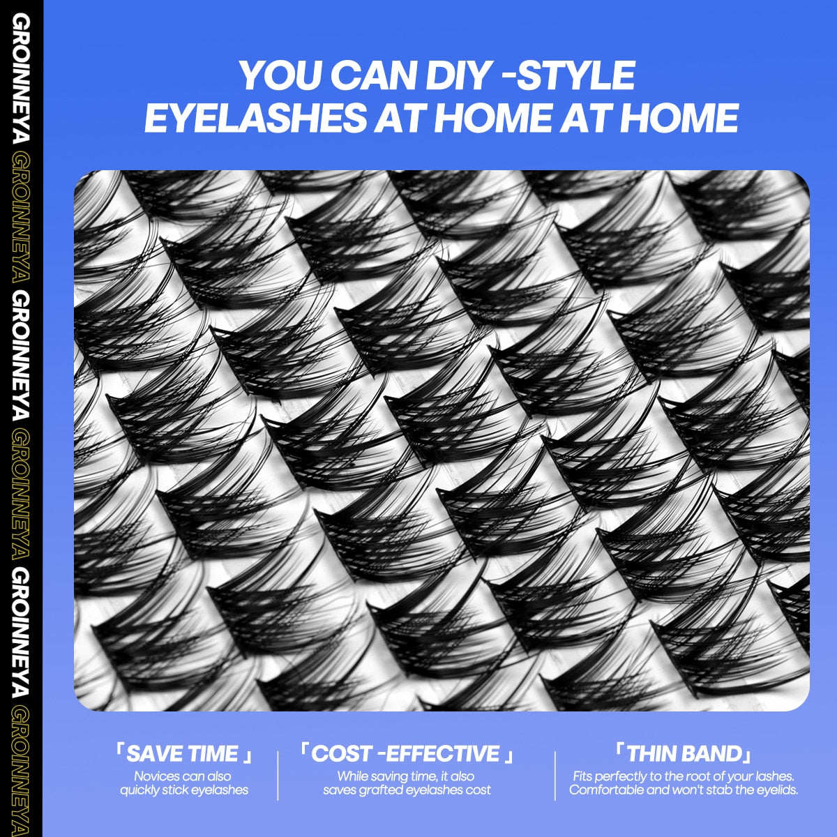 Lash Clusters DIY Individual Clusters Lash Extension Natural Lashes Soft Ribbon Segmented False Bundles Eyelashes
