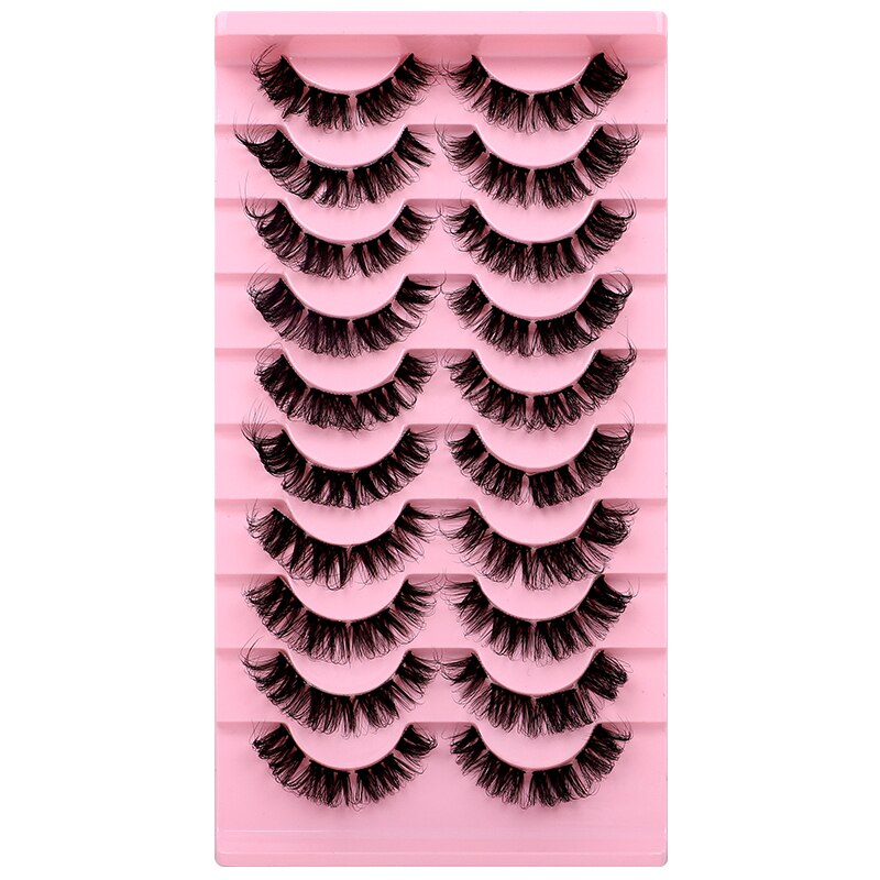 Natural Cluster Lashes Extensions Wispy False Eyelashes Fake Lashes 3D Strips Eyelash Extensions DIY Lashes 10 Pairs