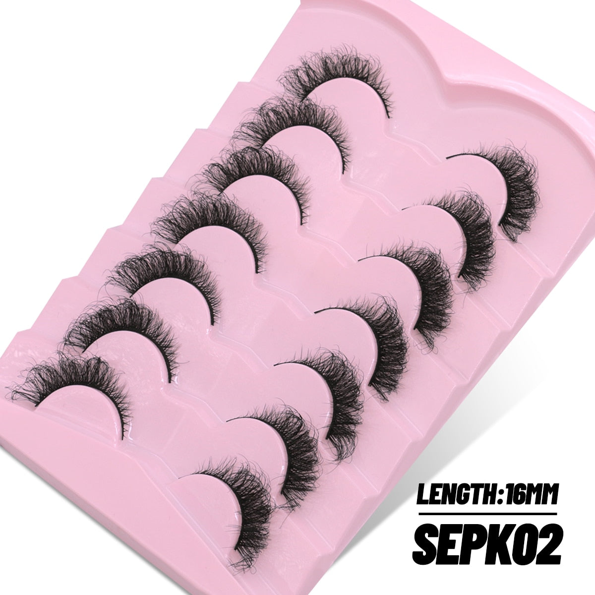 Cat Eye Fluffy lashes Faux Mink Eyelashes Long 5/7 Pairs Fluffy Mink Lashes Dramatic Volume lashes Extension