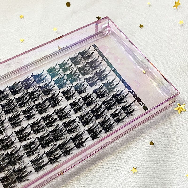Manga Eyelashes Thick Little Devil False Eyelashes Single Cluster Segmented Natural Simulation Eyelashes Extension