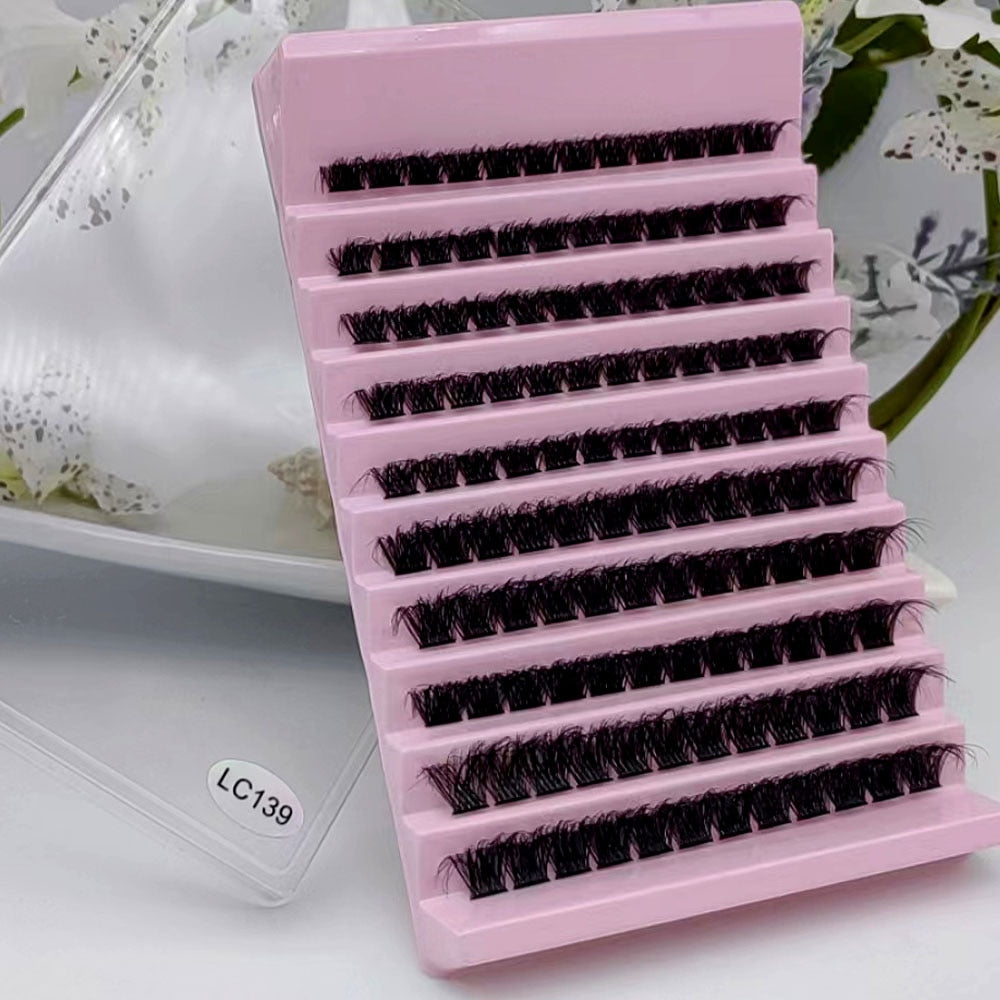 Cluster Lashes 120pcs DIY Eyelash Extension D Curl Individual Lashes Mixed Tray Faux 3D Mink Lash Clusters Elashes
