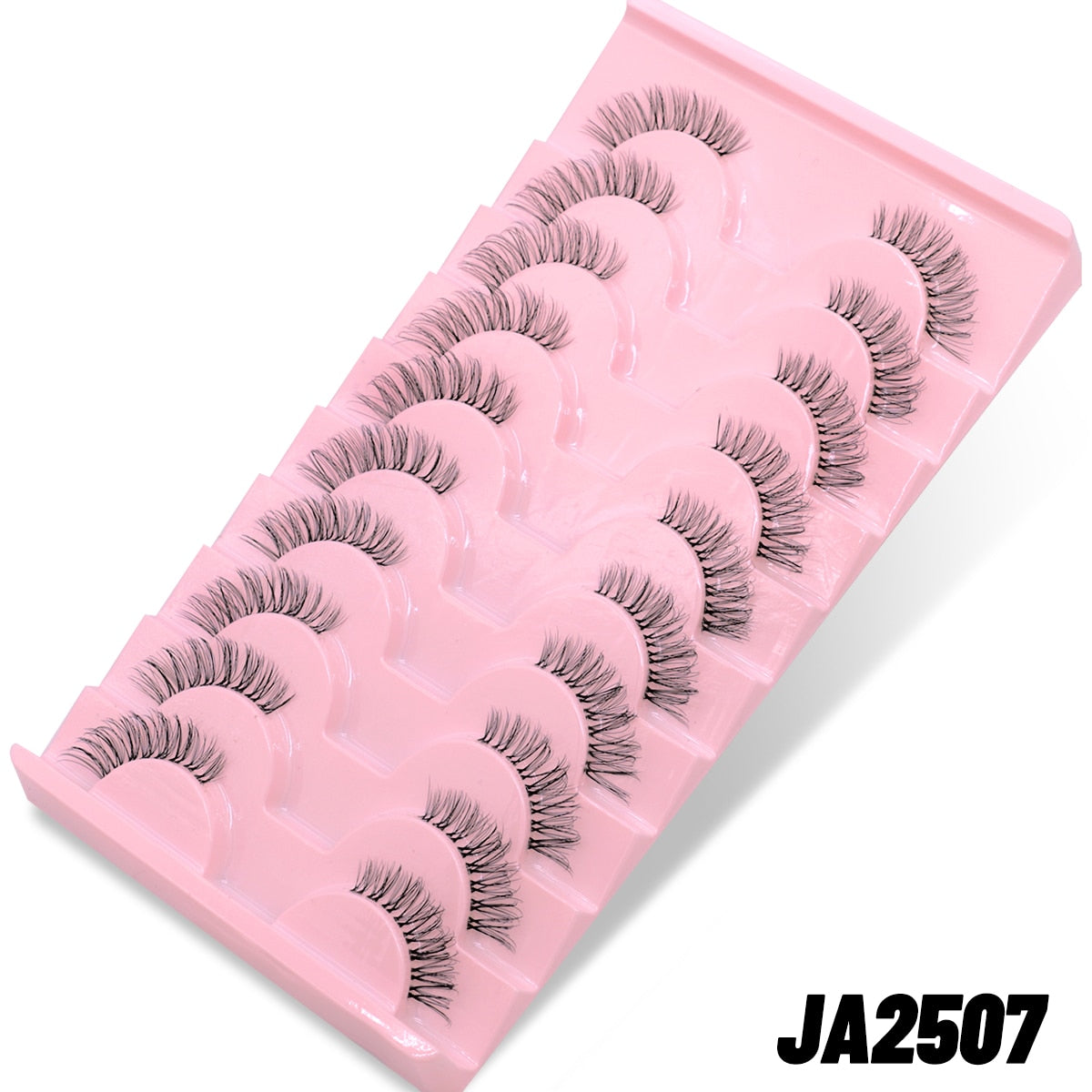10pairs Clear Band Eye Lashes Mink Eyelashes Crisscross Transparent Band False Eyelashes Natural False Lashes