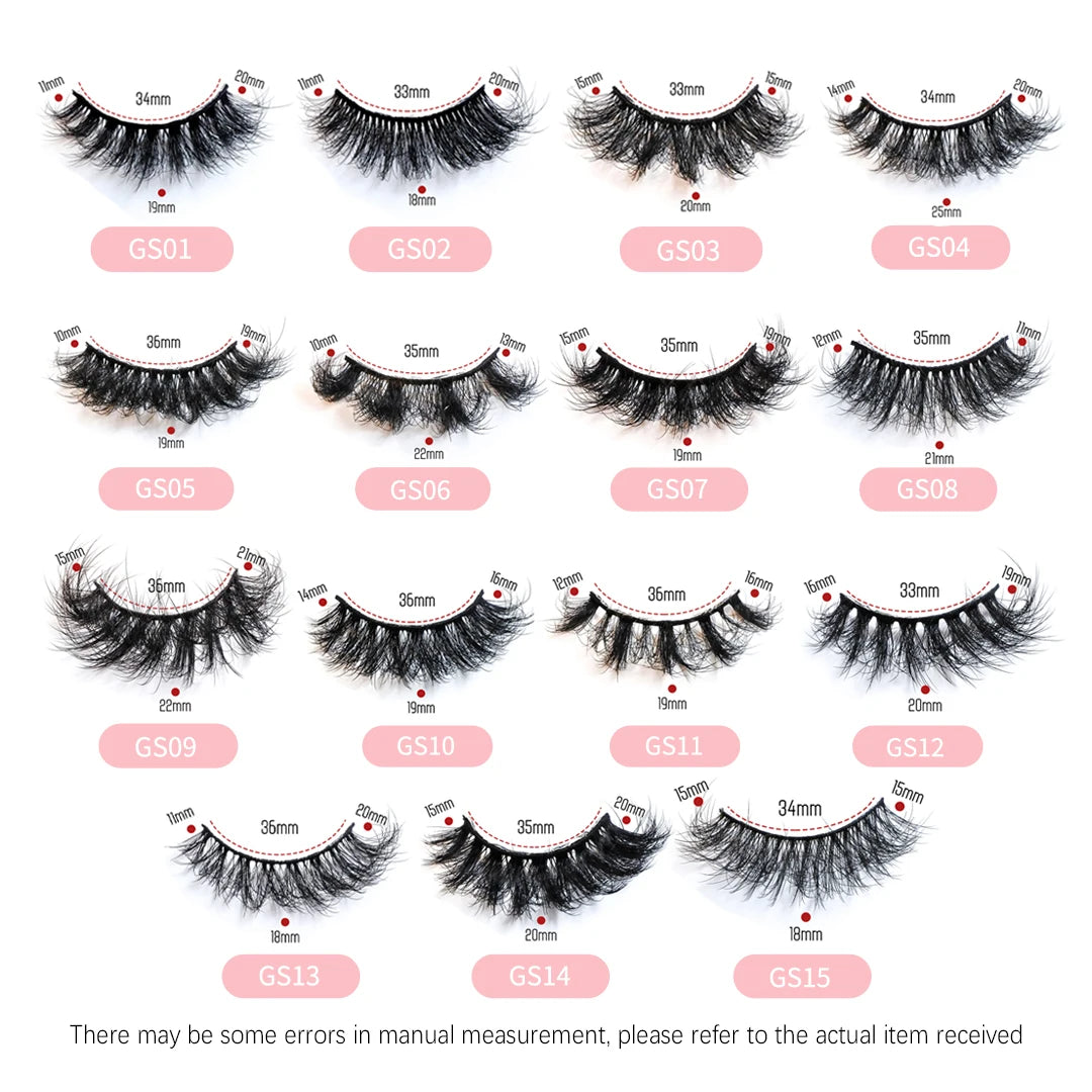 Lashes Mink Fluffy 7 Pairs / pack Natural Wispy Messy Manga Lashes