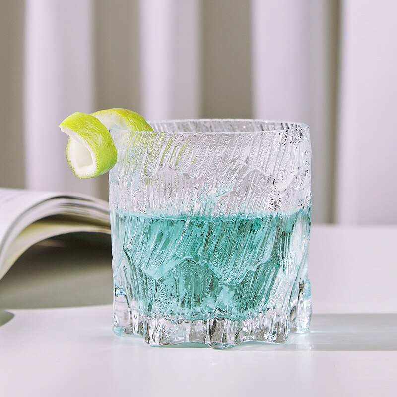 Glacier Old Fashioned Whiskey Glass Matte Ice Surface Wine Rock Glasses Whisky Tumbler XO Snifter Vodka Cup Iced Coffee Beer Mug