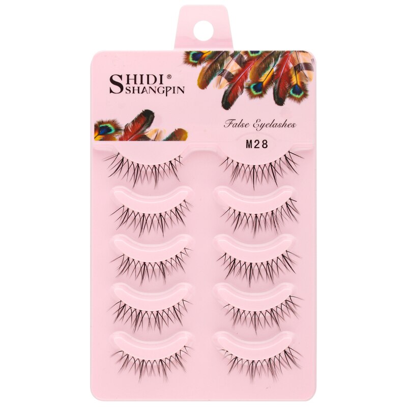 Manga Lashes 3/5/10 Pairs Eyelashes 3D Mink Lashes Korean Natural Cils Strip Lashes Band Soft Cosplay False Eyelashes