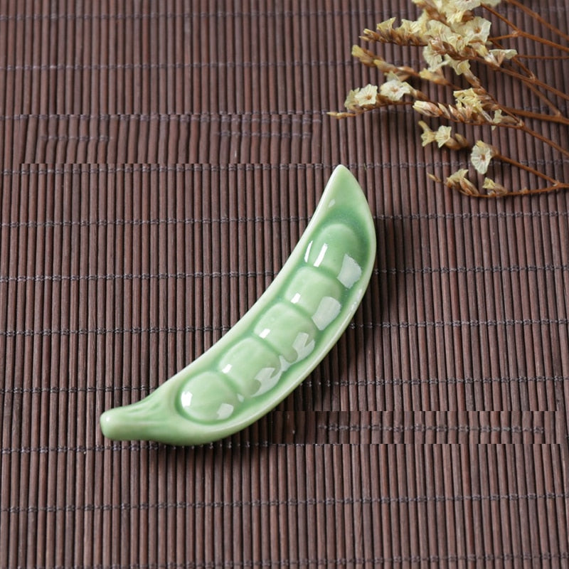 Japanese Style Chopstick Holder Ceramics Chopsticks Rest Vegetable Fruits Shape Fork Shelf Kitchen Tableware