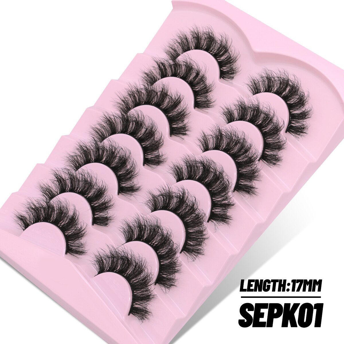 Cat Eye Fluffy lashes Faux Mink Eyelashes Long 5/7 Pairs Fluffy Mink Lashes Dramatic Volume lashes Extension