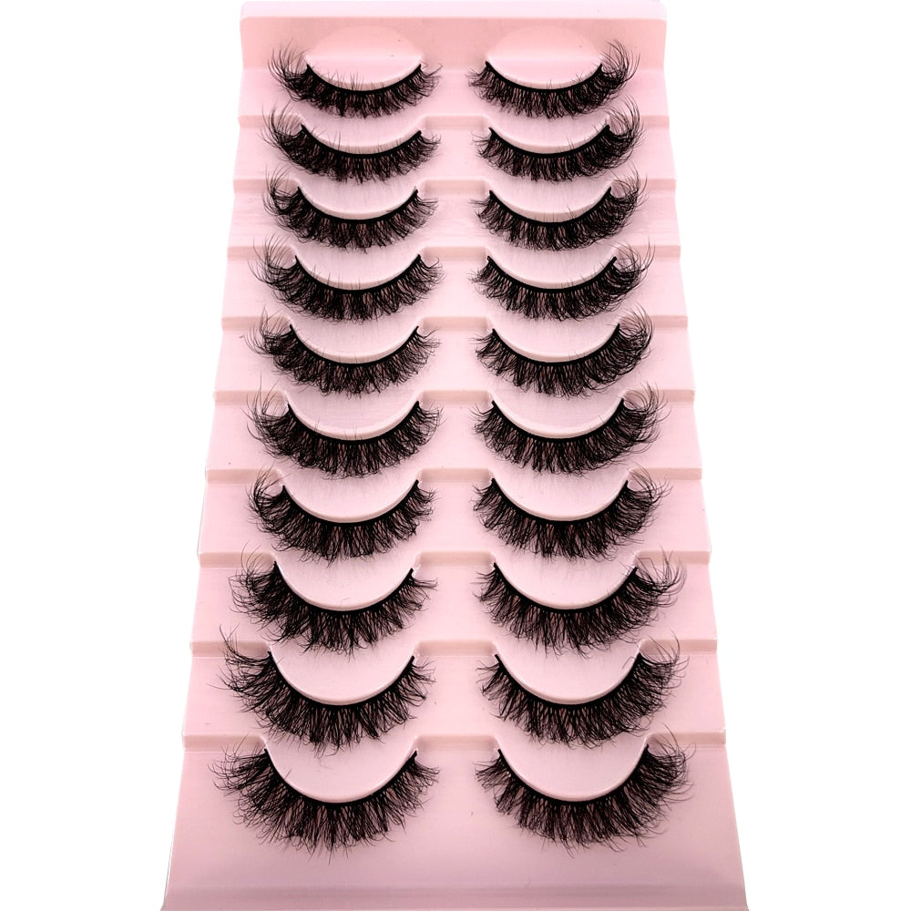 10 Pairs Natural False Eyelashes Fake Lashes Long 3d Mink Lashes Extension Eyelash Mink Eyelashes
