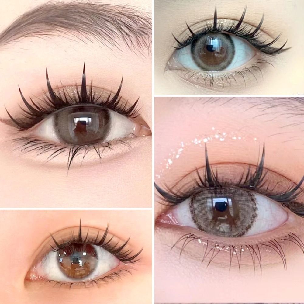 3 Rows Segment Lashes Manga False Eyelashes 3D Cluster Individual Eyelashes Thick Dramatic DIY False Eyelashes