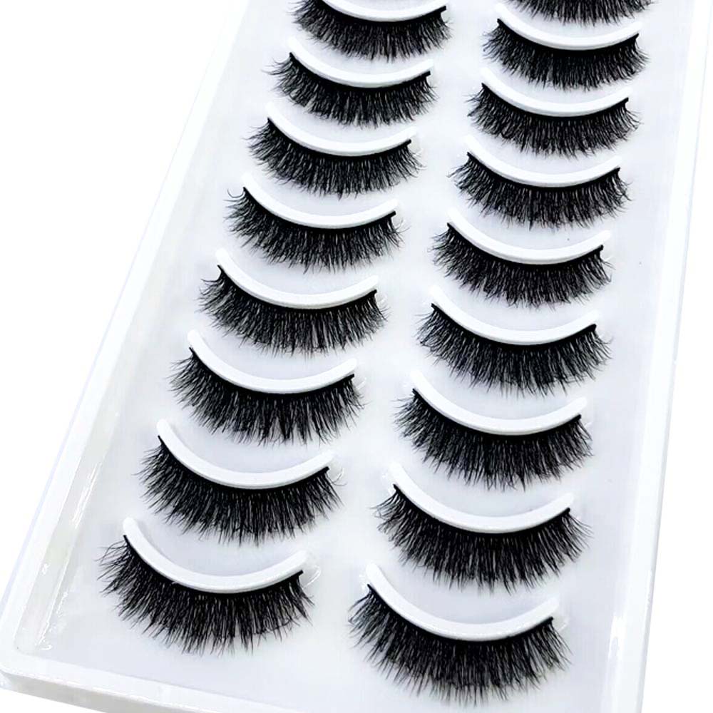 10pairs eyelashes soft fluffy lashes false eyelashes dramatic 3d mink lashes lash extension 3d cilios faux cils