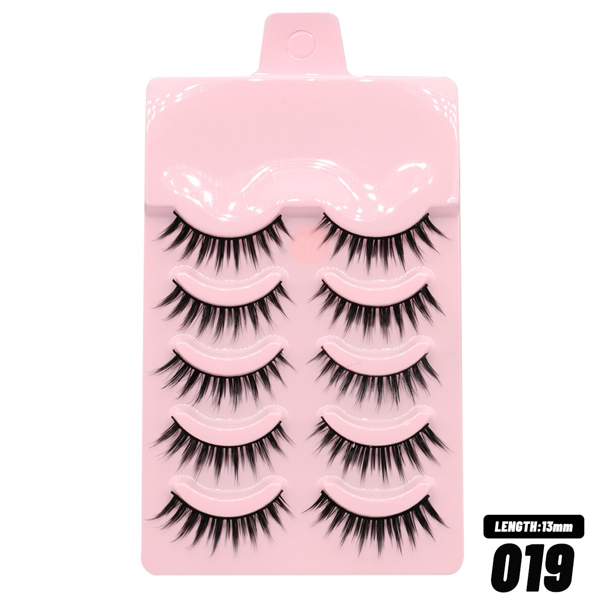 Cat eye Eyelashes 3D Natural False Lashes Fluffy Soft Cross 6 pairs Clear Band Lashes Manga Lashes Wispy Eyelash