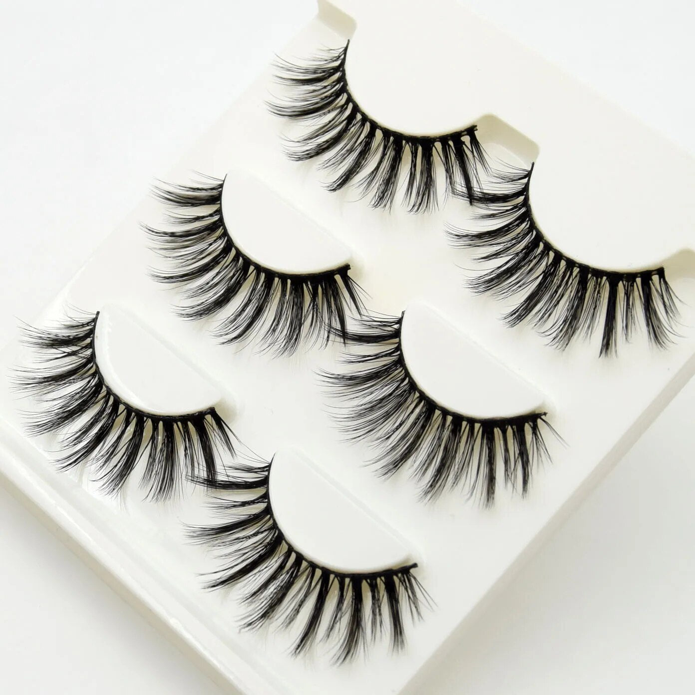 3/10 Pair Eyelashes 3D Faux Mink Lashes Wispy Natural Long False Eyelashes Wholesale Mink Lashes Reusable LasheS