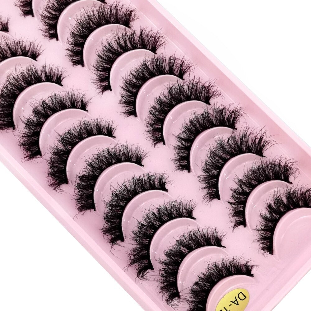 10 Pairs Natural False Eyelashes Fake Lashes Long 3d Mink Lashes Extension Eyelash Mink Eyelashes