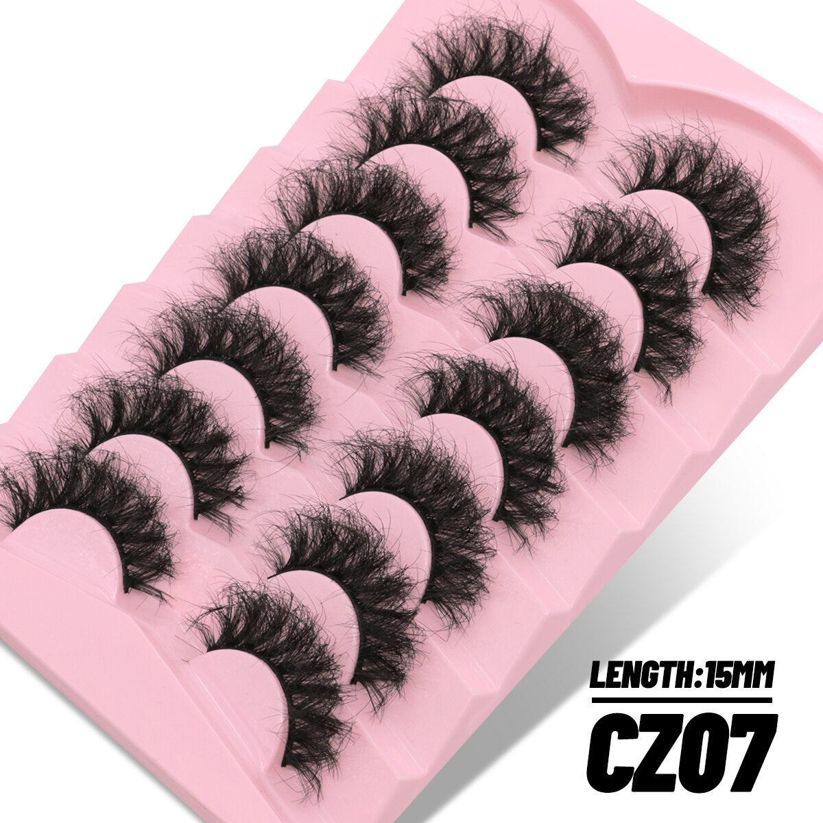 7 Pairs Fluffy Mink Lashes Eyelashes Thick Long Faux Mink Eyelashes Long Lasting Dramatic Volume lashes Extension