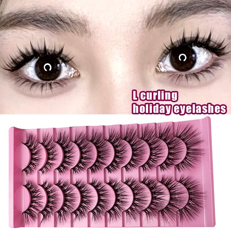 Lash L Warp Full Strip Eyelashes Korean Beauty Manga Lashes Fluffy