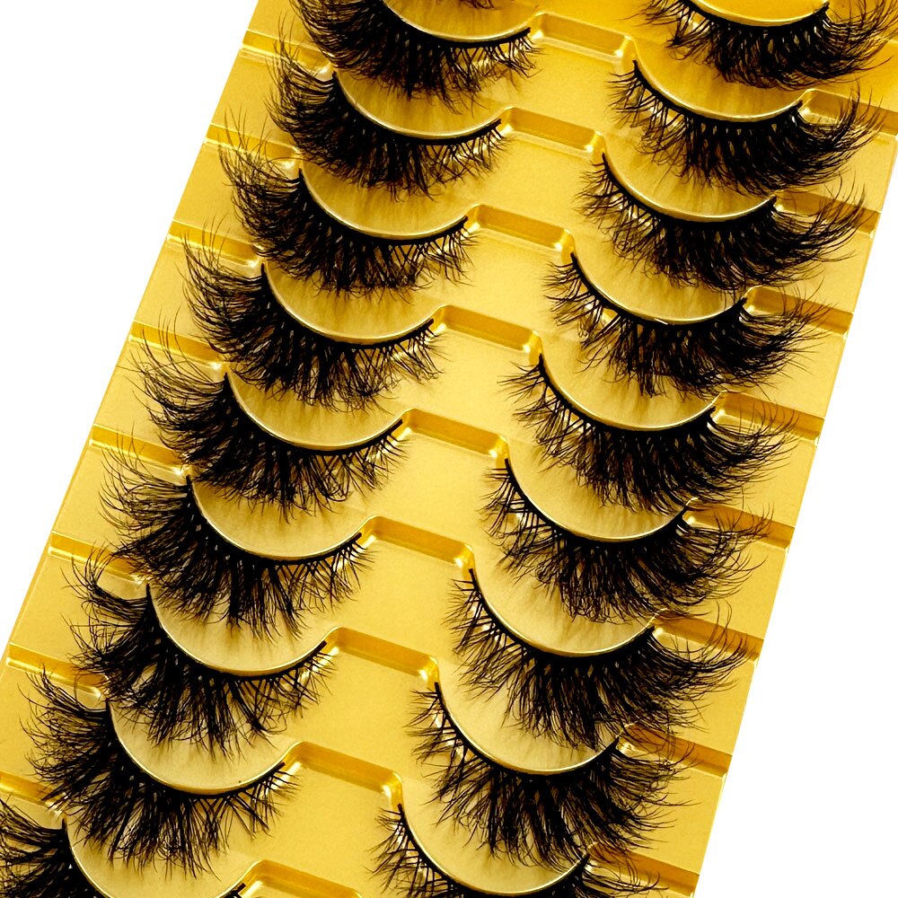 Cat Eye Lashes 5D fluffy Mink Eyelashes Winged End Eye Elongated Eyelashes Fake Lashes Soft Natural long Full Strip Lashes