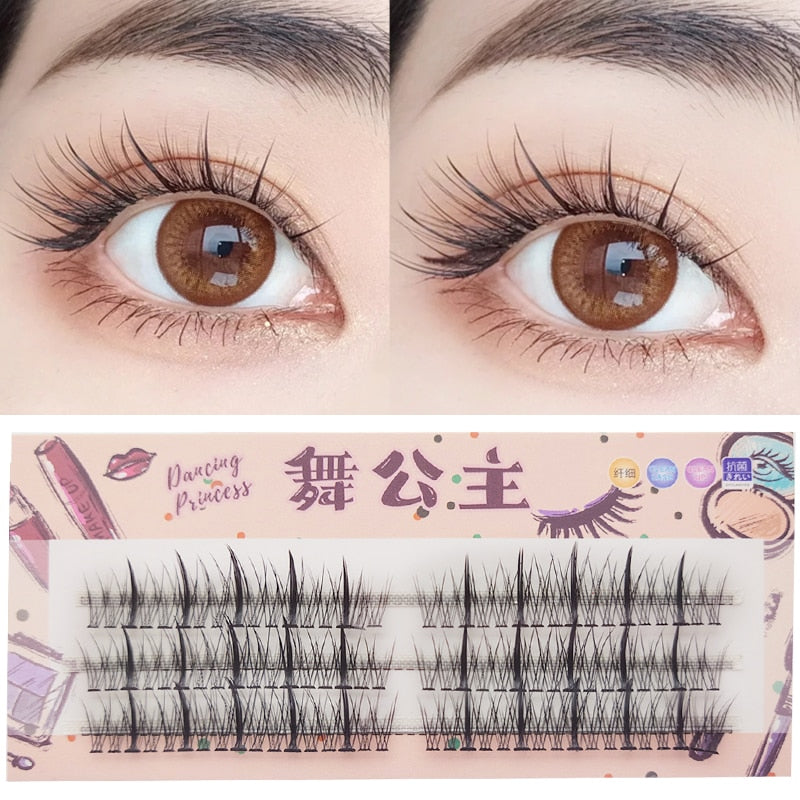 Manga Natural Lashes False Eyelashes Cos Handmade Devil Big Eyes Cluster False Lashes Eyelashes Extension