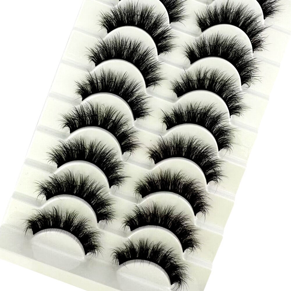 10pairs eyelashes soft fluffy lashes false eyelashes dramatic 3d mink lashes lash extension 3d cilios faux cils