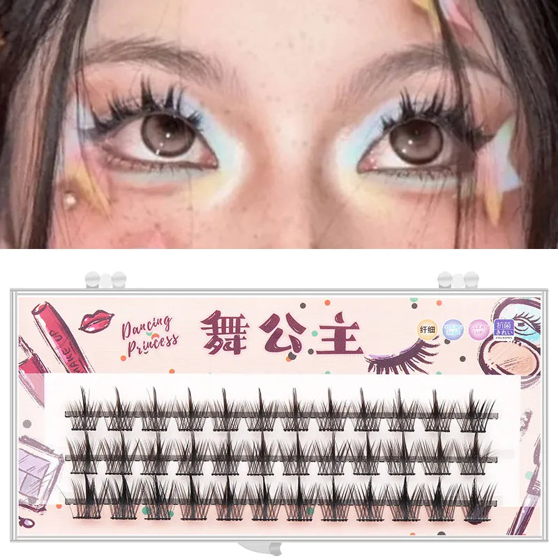 Manga Lashes 3 Rows 3D Faux Mink Lashes Natural False Eyelashes Anime Lashes Soft Light Natural Eyelashes Extension