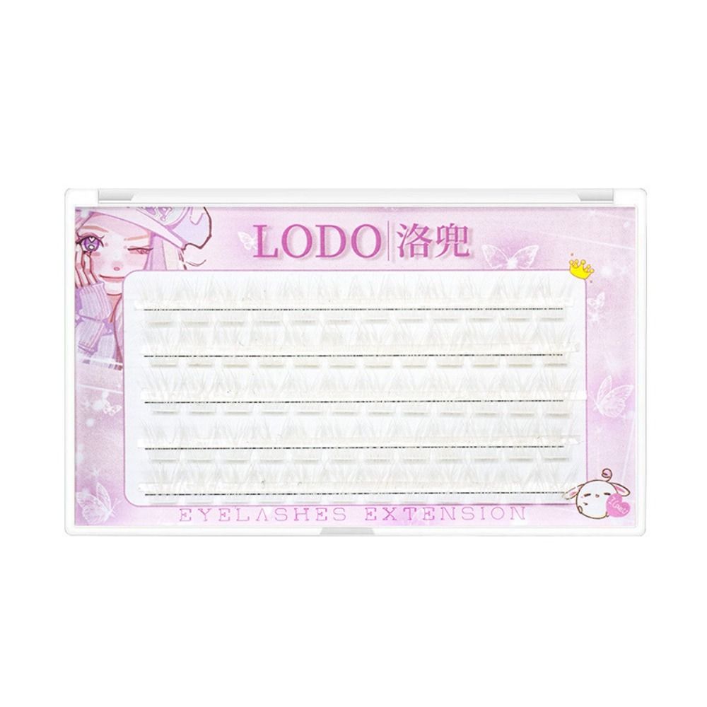60 Clusters Colorful Individual Lashes Natural Faux Mink Eyelashes White Red Blue Segmented Cluster Eyelash Eye Extension