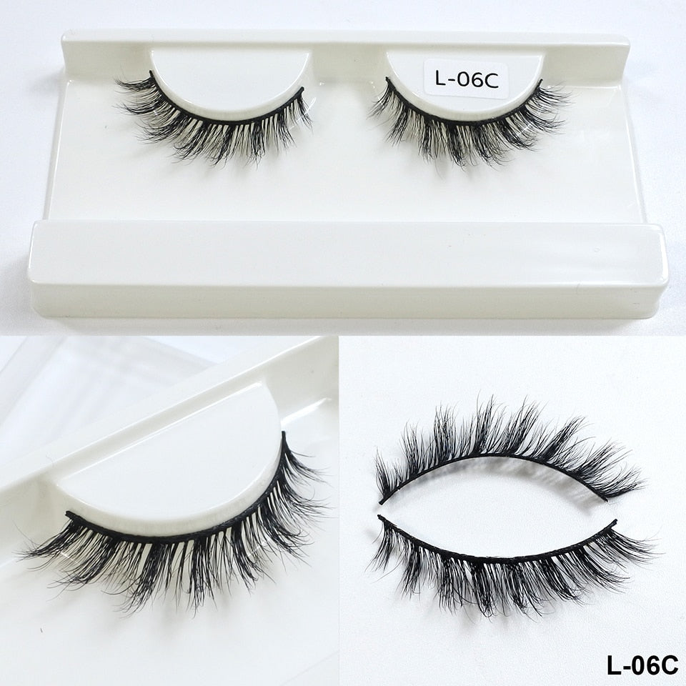 Mink Eyelashes 10mm-18mm Short Natural 3d Mink Lashes Winged Cateye Lashes