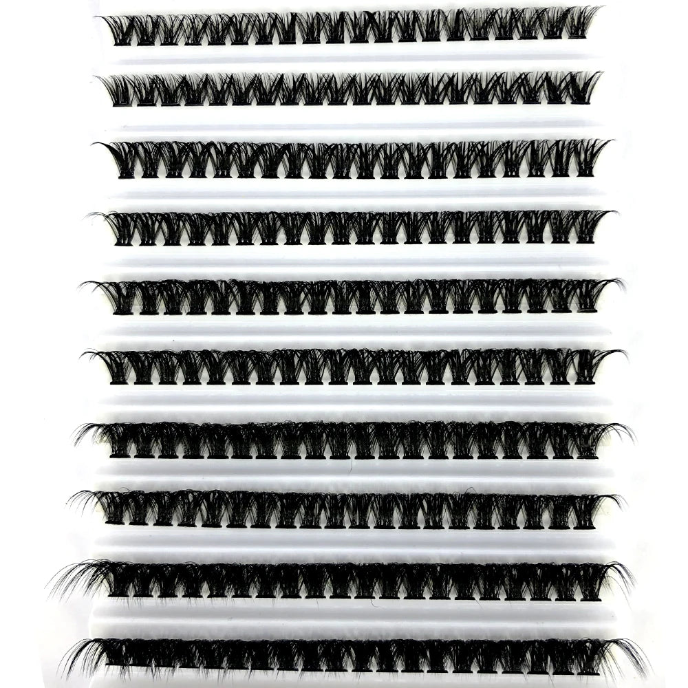 200 Clusters MIx DIY Eyelashes 60D/80D Premade Fan Lash Extension Individual Mink Cluster Heat Bonded Lashes Soft