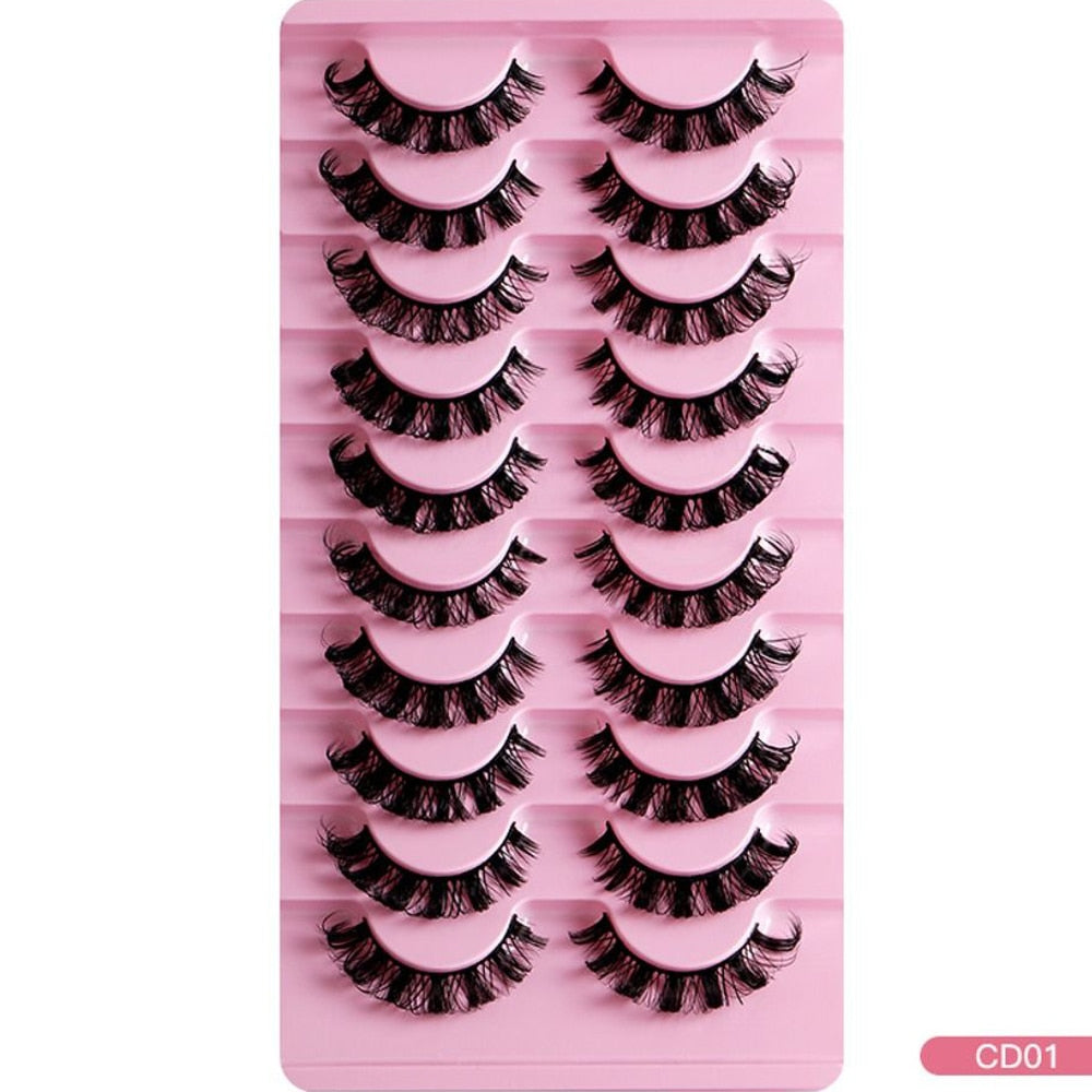 8 Pairs 3D Mink False Eyelashes Natural Wispy Fluffy Dramatic Volume Fake Lashes Extension Handmade Cruelty-free Eyelash