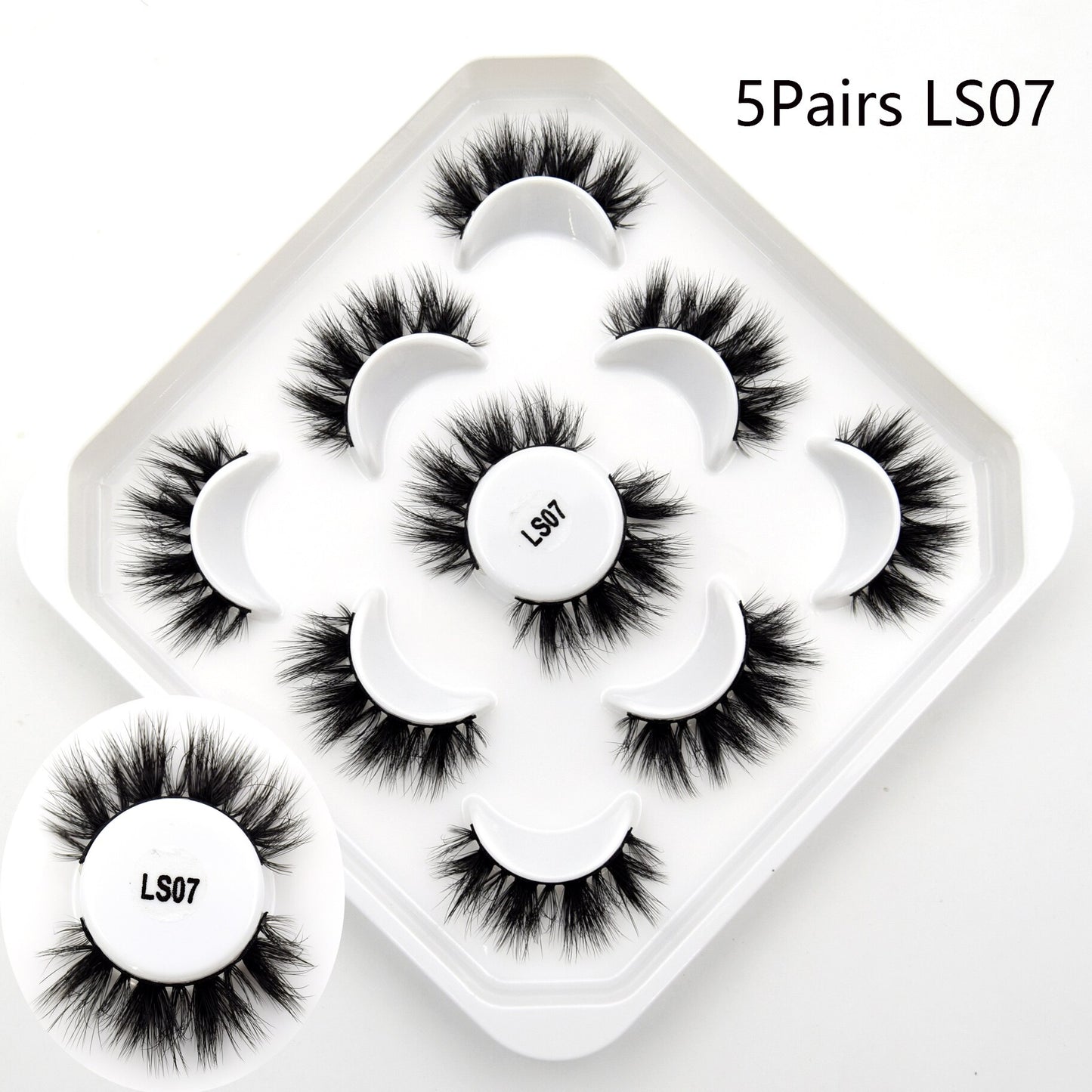 3/5/10pairs Faux Mink Eyelashes Thick Long False Eyelash Dramatic 3D Fake Eyelashes Fluffy Lash