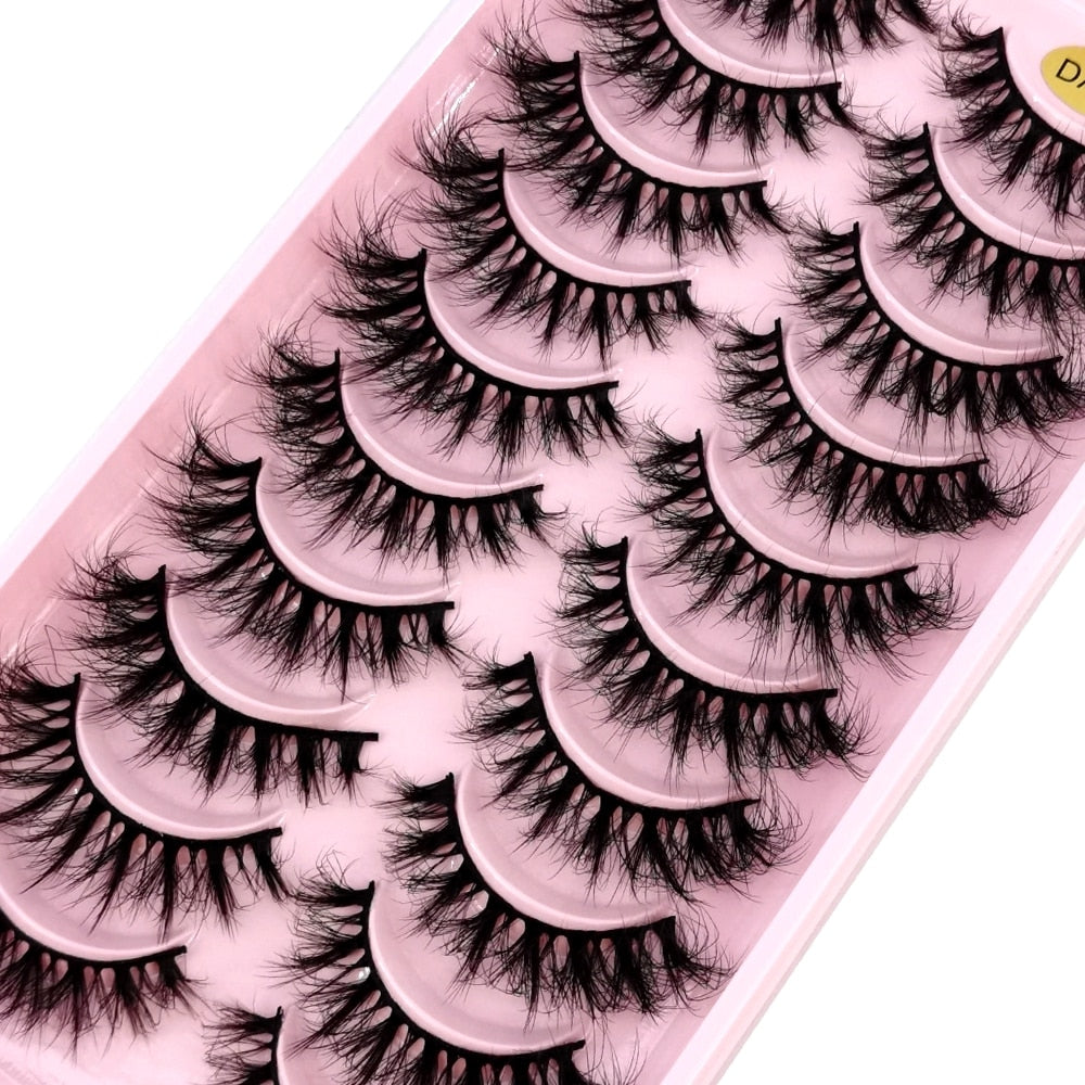 10 Pairs Natural False Eyelashes Fake Lashes Long 3d Mink Lashes Extension Eyelash Mink Eyelashes