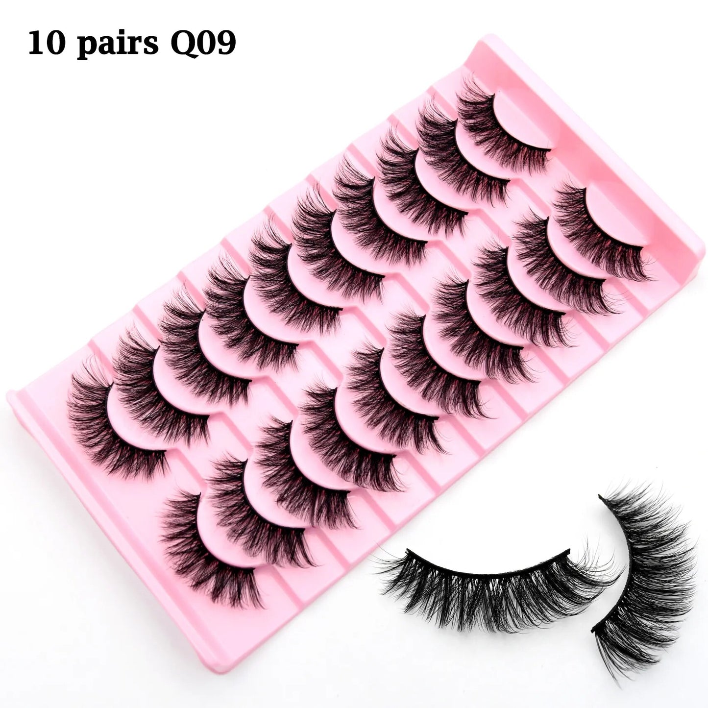 3/10 Pair Eyelashes 3D Faux Mink Lashes Wispy Natural Long False Eyelashes Wholesale Mink Lashes Reusable LasheS