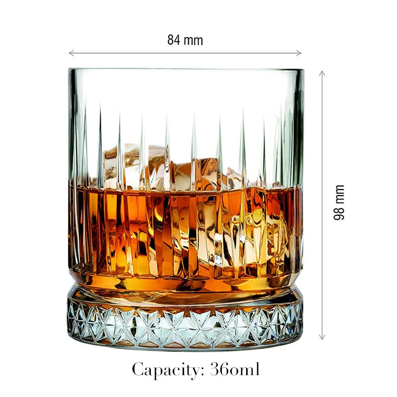 1PCS Whiskey Glass Old Fashioned Rocks Glasses Tumblers Glassware for Cocktail Scotch Bourbon Gin Vodka Brandy