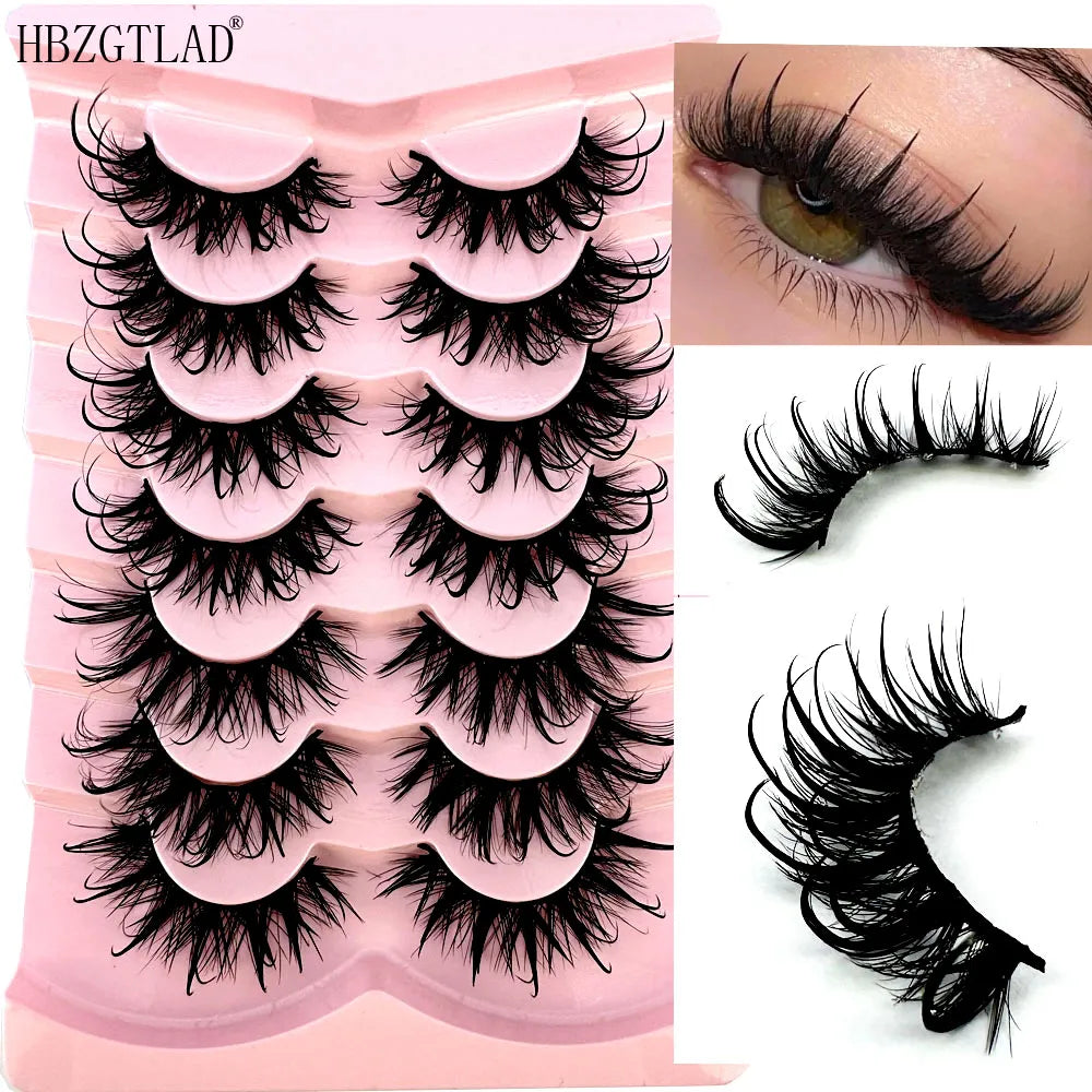Wet Manga Lashes Little Devil Anime Cosplay Natural Wispy Fairy Cross Lashes 3D fluffy Eyelash Extensions