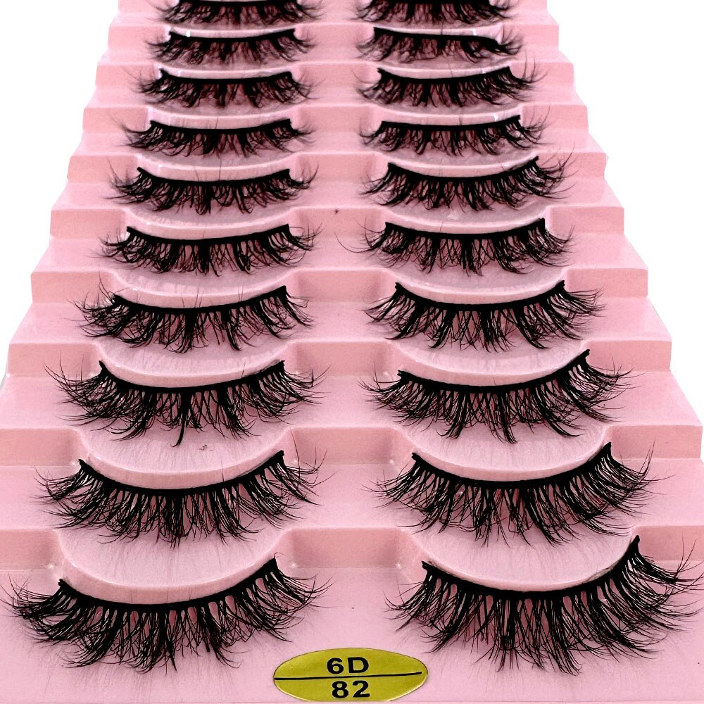 10pair 3D Mink Lashes Cruelty free Eyelashes Makeup maquillaje False Eyelashes 6D Fluffy Fake Lashes Thick Faux Cils Maquiagem