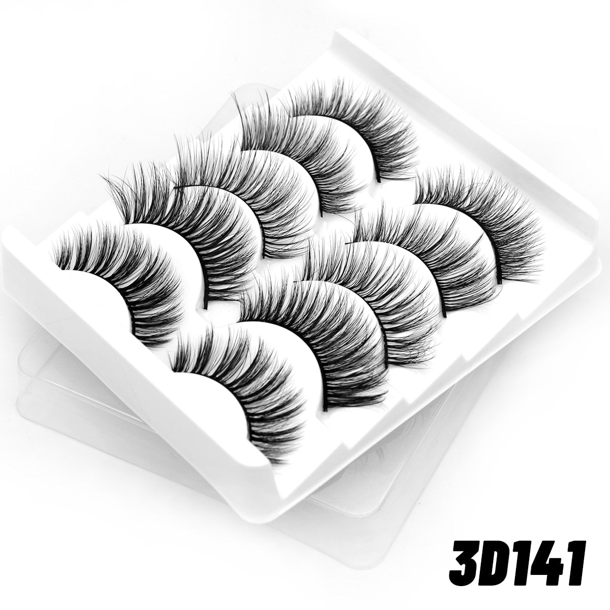 Manga Lashes 5/7 pairs Eyelashes 3D Natural False Lashes Fluffy Soft Cross Wispy Natural Eyelash Extension